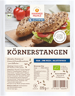 Körnerstangen, glutenfrei (2 Stück) Hammermühle