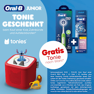 Elektrische Zahnbürste Kinder PRO Junior Green, ab 6 Jahren Oral-B