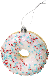 Kugel aus Kunststoff, Donut, weiß BRAUNS-HEITMANN