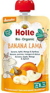 Quetschie Banana Lama, Banane, Apfel, Mango & Aprikose ab 6 Monaten Holle