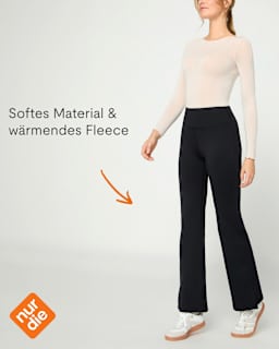 Flared Leggings mit warmem & weichem Innenfleece schwarz Gr. 44/46 nur die