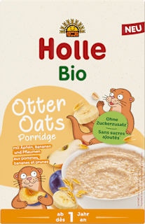 Porridge Otter Oats mit Äpfeln, Bananen & Pflaumen, ab 1 Jahr Holle
