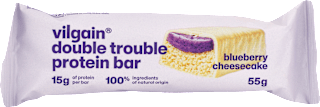 Proteínová tyčinka Double Trouble Blueberry Cheescake vilgain