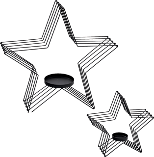 Kerzenhalter aus Metall, Sterne Dekorieren & Einrichten