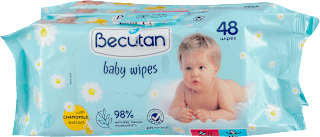 Vlažni čistilni robčki s kamilico, 3 x 48 kos Becutan