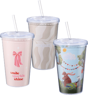 Foto Trinkbecher mit Strohhalm  Paradies