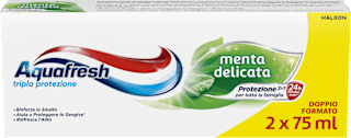 Dentifricio tripla protezione menta delicata, bipacco Aquafresh