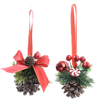 Pendente pigna natalizio assort. m HOME