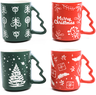 Tazza natalizia in porcellana assort. m HOME