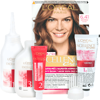 barva na vlasy Hnědá oříšková 6.41 L'ORÉAL PARiS EXCELLENCE Creme