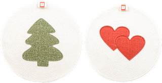 Sottopiatto bianco natalizio assort. m HOME