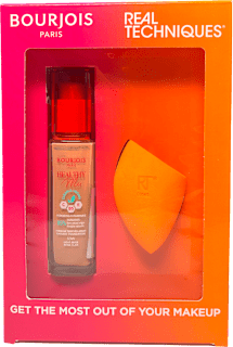 Healthy Mix tečni puder 53 Light Beige & Real Techniques spužvica za poklon paket BOURJOIS PARIS