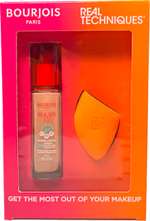 Healthy Mix tečni puder 51 - Light Vanilla & Real Techniques spužvica za puder  poklon paket BOURJOIS PARIS