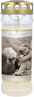 Grablicht Premium 7 Tage "Ein stiller Gruß" hofer