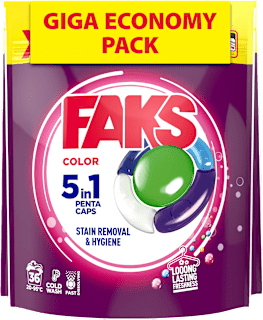 Kapsule za pranje rublja 5u1 Color, 2 x 36 kom. FAKS