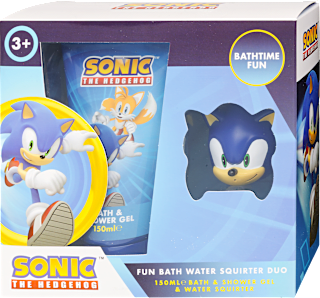 Hab és tusfürdő ajándékcsomag játék spriccelővel SONIC