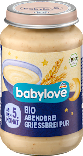 Pappa della sera Semolino puro babylove