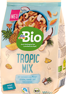 Bio trópusi mix, kesudió és aszalt egzotikus gyümölcsök keveréke dmBio