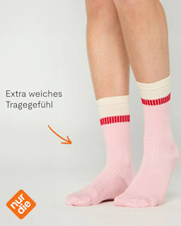 Socken mit Ripp-Optik & Modal, beige + rosa Gr. 39-42 nur die