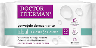 Șervețele demachiante cu colagen și elastină Fiterman Pharma