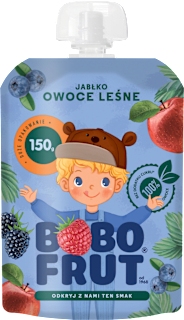 Mus jabłko, owoce leśne BOBO FRUT
