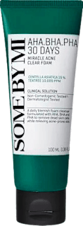 AHA.BHA.PHA 30 DAYS MIRACLE ACNE CLEAR pena za čišćenje lica SOME BY MI