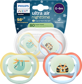Smoczek uspokajający Ultra Air Nighttime 0-6m, chłopiec, świecący w ciemności PHILIPS AVENT