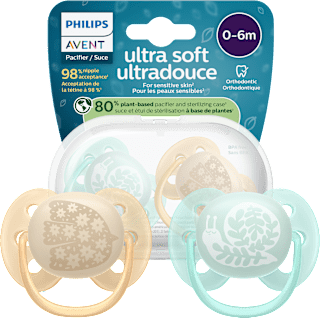 Smoczek uspokajający Ultra Soft 0-6m, neutral PHILIPS AVENT