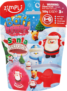 Šumivá bomba do kúpeľa s prekvapením Santa zimpli kids