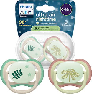 Smoczek uspokajający Ultra Air Nighttime 6-18m, neutral, świecący w ciemności PHILIPS AVENT
