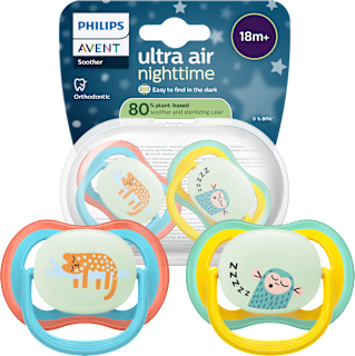 Smoczek uspokajający Ultra Air Nighttime 18m+, chłopiec, świecący w ciemności PHILIPS AVENT