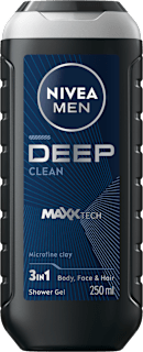 Душ гел Deep сlean 3in1 NIVEA MEN