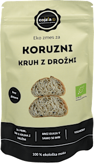 Eko zmes za koruzni kruh z drožmi, brez glutena cojzla