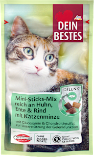 Katzenleckerli Mini Sticks mit Huhn, Ente, Rind & Katzenminze  Dein Bestes