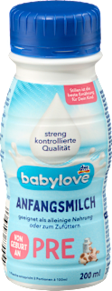 Mleko początkowe Pre, gotowe do spożycia, od urodzenia babylove