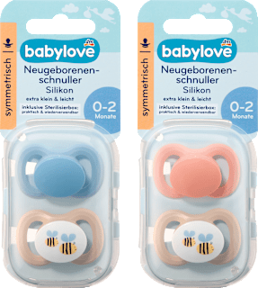 Silikonska duda varalica za novorođenčad, 0 - 2 mj. + kutija za sterilizaciju, više vrsta babylove