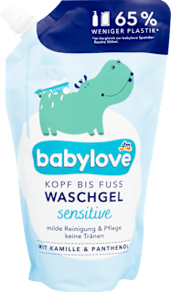 Baby Waschgel Kopf bis Fuß sensitive Nachfüllbeutel babylove