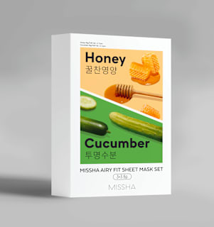 Подаръчен комплект маски за лице Honey&Cucumber MISSHA