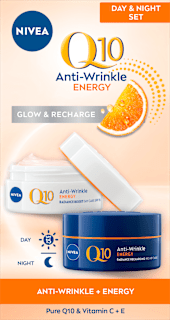 Q10 Anti Wrinkle Energy dnevna i noćna krema, double pack NIVEA