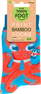 Бамбукови чорапи с октопод, размер 35-38 happy FOOTtopia