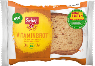 Brot, Vitaminbrot (5 Stück), glutenfrei Schär