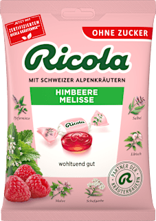 Gyógynövény cukorka, málna-citromfű Ricola