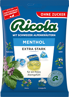 Extra mentol gyógynövény cukorka Ricola