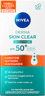 Dnevni UV fluid Derma Skin Clear, ZF 50+ NIVEA