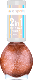 Fedőlakk, Glow Glitter - Nr. 080 Gold miss sporty