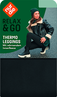 Thermo-Leggings mit Innenfleece schwarz Gr. 40/42 nur die