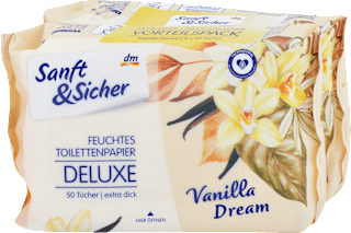 DELUXE vlažni toalet papir - Vanilla Dream, 2x50 kom Sanft&Sicher