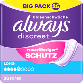 discreet Einlagen Inkontinenz 5 Long Big Pack always