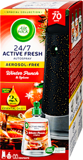 Active fresh készülék és Gyümölcsös téli puncs utántöltő Air Wick