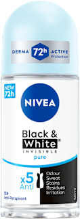 Black&White Invisible Pure deo roll-on NIVEA
